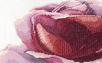 Cuscino a punto croce Rosa