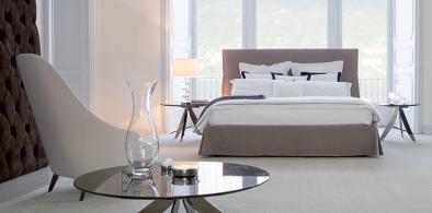 Letto di design in lino Sorbonne