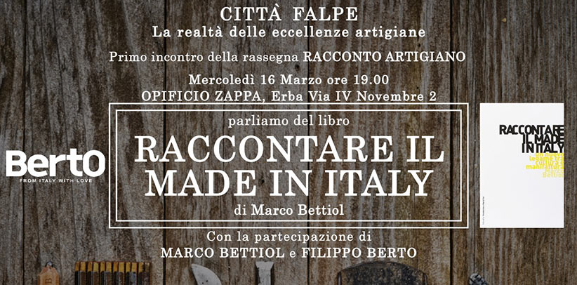 evento opificio zappa raccontare il made in italy