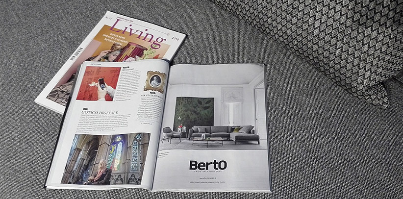 divano time break berto salotti nella rivista di arredamento living corriere della sera