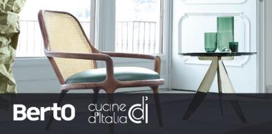 poltrona patti e libreria Ian presentate nella rivista cucine d'italia