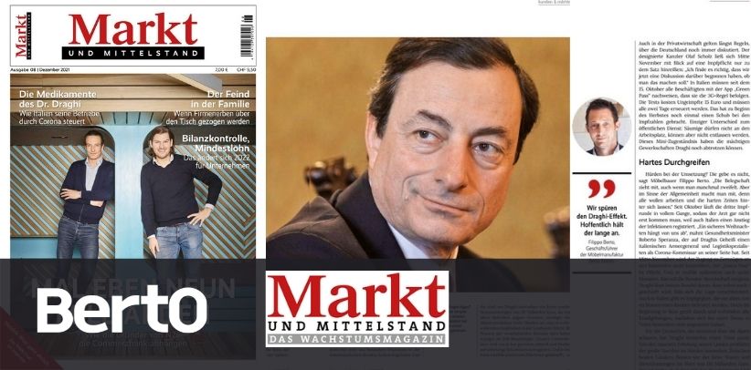 Filippo Berto intervistato sulla rivista Markt und Mittelstand