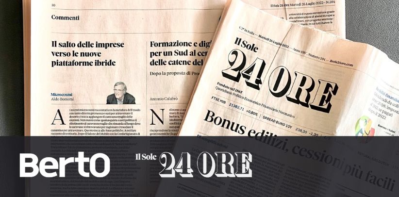 Made in Meda di BertO sul Sole 24 Ore: l'articolo di Aldo Bonomi