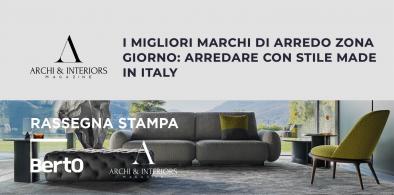 Archi&Interiors: BertO tra i migliori marchi di arredamento 