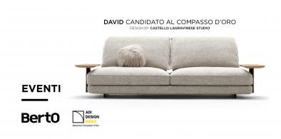 Divano DAVID selezionato per ADI Design Index 2026