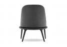 Poltrona in pelle senza braccioli Kim Total Black Special Edition - visione schienale - BertO