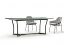 Tavolo CJ dal design moderno con piano in marmo di Carrara - BertO Salotti