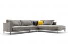 Divano componibile con chaise longue in tessuto Navona Time Break - BertO