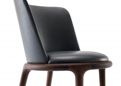 Dettaglio struttura sedia elegante moderna Joan - BertO