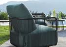Poltrona con struttura in acciaio inox Caroline - Arredamento Outdoor BertO