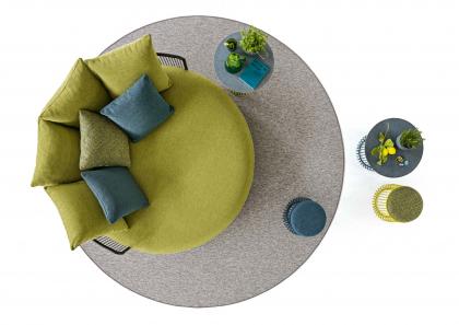 Salotto da giardino con pouf Bruce - Arredamento Outdoor BertO