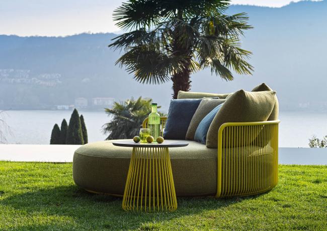 Struttura acciaio inox divano rotondo John B - Arredamento Outdoor BertO