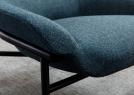 Poltrona di design con struttura in acciaio Hanna in tessuto - BertO