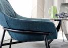 Poltrona di design con struttura in acciaio Hanna 