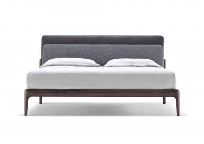 Letto Bowery in legno massello in noce canaletto