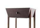 Comodino di design con cassetto ad estrazione totale in finitura Dark Oil - BertO