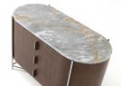 Cassettiera di design con top in marmo Deep Grey 315 - BertO