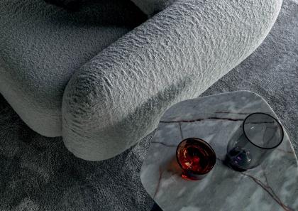 Bracciolo divano moderno in tessuto Iggy - BertO