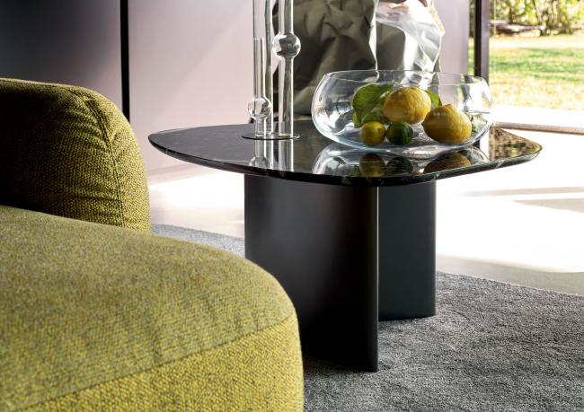 OHANA Tavolino A C In Metallo Nero – Moderno, Salvaspazio, 37x26,5x47,8 Cm, Ideale Per Divano E Poltrona