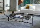 Tavolino Riff 60 x 120 con top in marmo marinace black - Outlet 