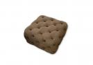 Pouf quadrato capitonnè in pelle - Outlet 