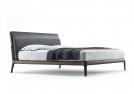 Letto Bowery testata in pelle e tessuto - Outlet 