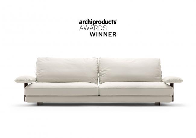 Divano moderno in pelle David - BertO 