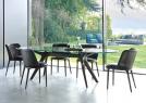 Tavolo moderno Stiv con struttura in noce canaletto Dark Oil - BertO