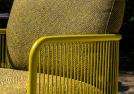 Poltrona caroline goffrato lime - outlet 