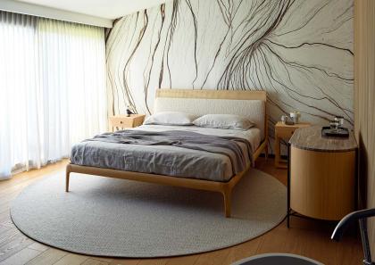 LETTO IN LEGNO DI ROVERE MASSELLO EAST SIDE