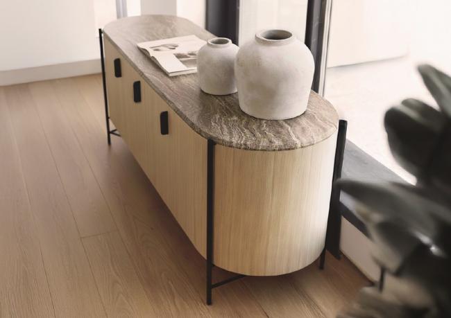 Madia moderna in legno di rovere Hilly - BertO