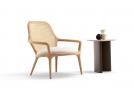 Poltrona elegante in rovere Patti con tavolino Passenger - BertO