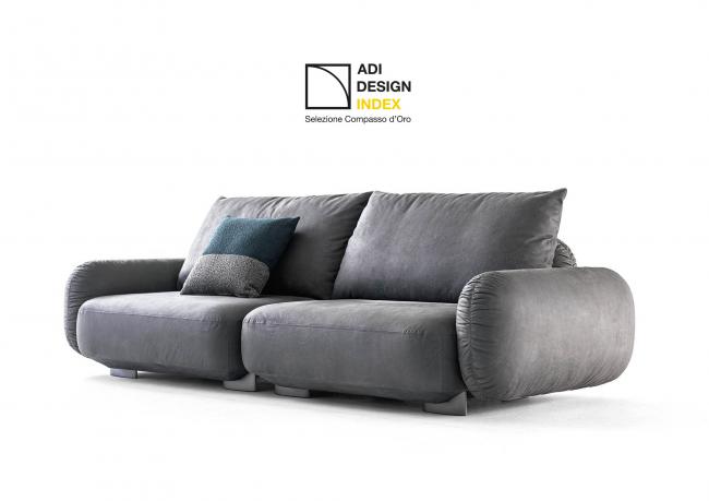 Divano modulare in pelle Iggy - BertO  Divano modulare in pelle Iggy - BertO