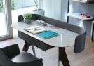 Jim scrittoio di design con top in marmo - Outlet 