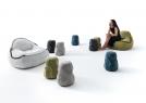 Poltrona outdoor Naoko e pouf di design Stardust - BertO