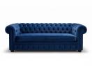 Divano letto Chesterfield Richmond in velluto blu - Outlet 