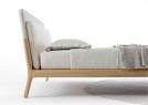 Letto in legno massello di rovere Bowery con testata imbottita - BertO