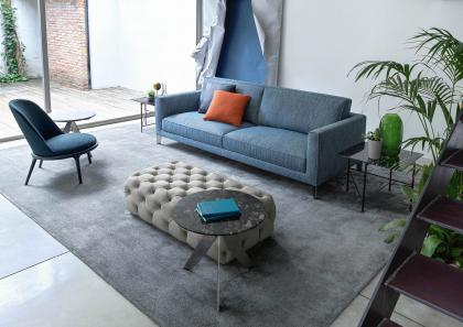 Dettaglio del divano moderno Time Break in tessuto sfoderabile - BertO Salotti