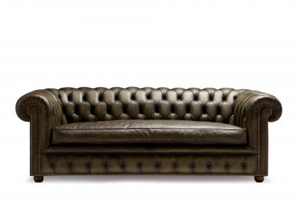 Divano Chesterfield Richmond realizzato a Meda nella Tappezzeria Sartoriale BertO