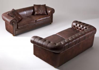 Divani letto Chesterfield in pelle by BertO Salotti