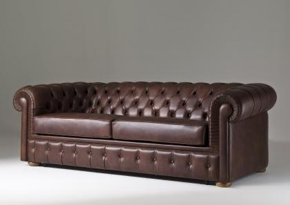 Divano letto Chester disponibile con materasso a molle o in poliuretano espanso
