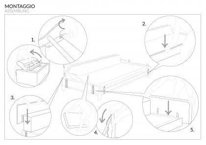 Istruzioni di montaggio  del divano letto Easy - BertO