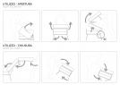 Utilizzo del pouf letto Ghisallo - fasi di apertura e di chiusura