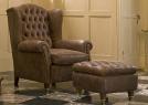Poltrona Bergère Queen con schienale capitonné realizzato a mano