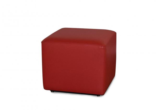 Pouf Cubo realizzato in ecopelle