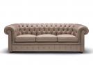 Divano Chesterfield in pelle bianca - 3 posti cm L.217 x P.90 x H.72