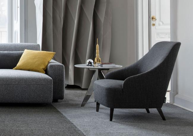 Poltrona Emilia tessuto grigio - Outlet BertO
