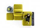 Divano bifacciale Iggy  in tessuto fun lime - Outlet 