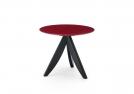 Tavolino con gambe in legno massello di rovere tinto wengé - BertO Shop