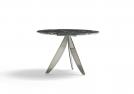 Tavolino rotondo con 3 gambe in legno frassino nero - BertO Outlet